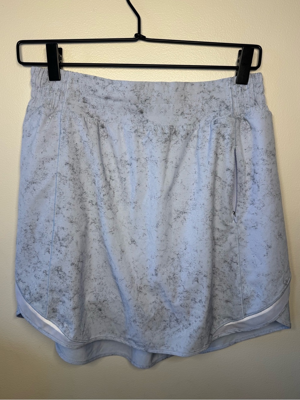 Lululemon Hotty Hot HR Skirt *Long Gravel Dust Pastel Blue Multi / Pastel Blue